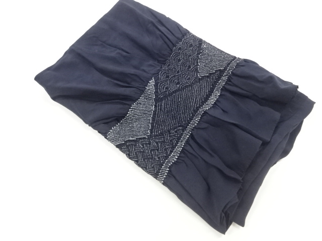 正絹　絞り波模様男物兵児帯